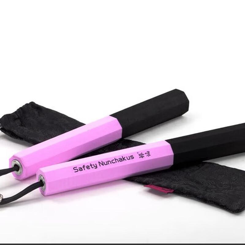 Pink Octagonal Safe Sponge Practice Nunchaku