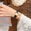 GEDI Quartz Vintage Woman Watches Square Watch Elegant Luxury Fashion Leather Strap Wristwatch Gifts Women