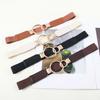 Fashionable Metal Double-Buckle Versatile Women’s Instagram-Style Belt Trendy Waist-Cinching Elastic Slim Waist Cincher