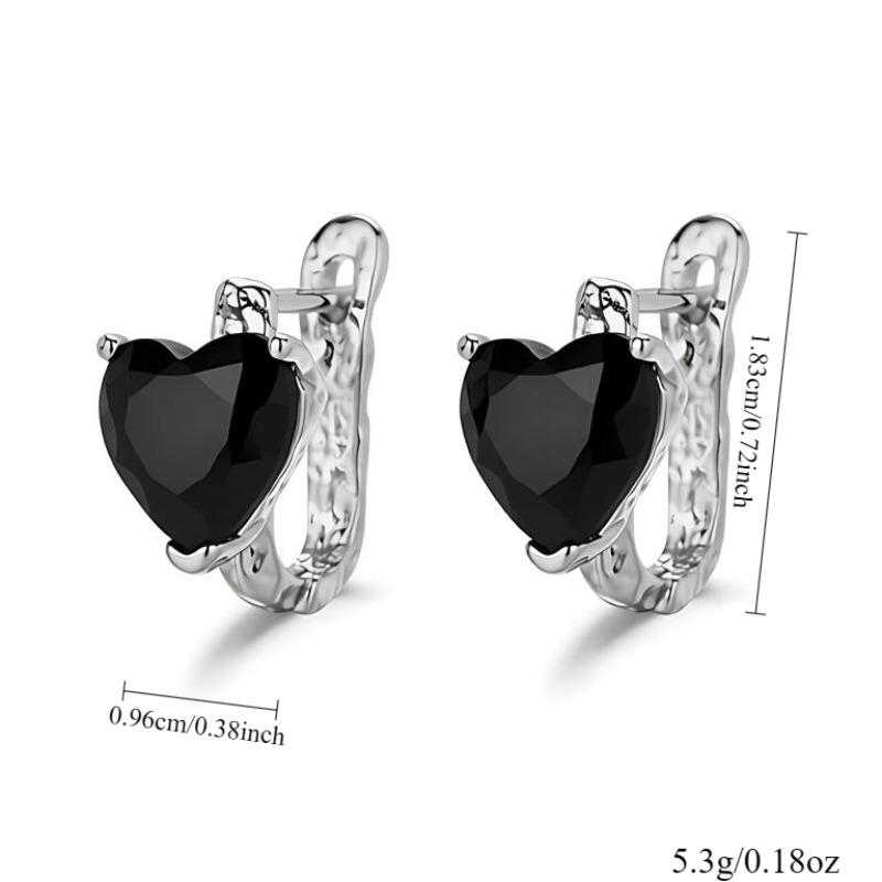 Black Awn Jewelry Black Jewelry Black Stone Hoop Earrings