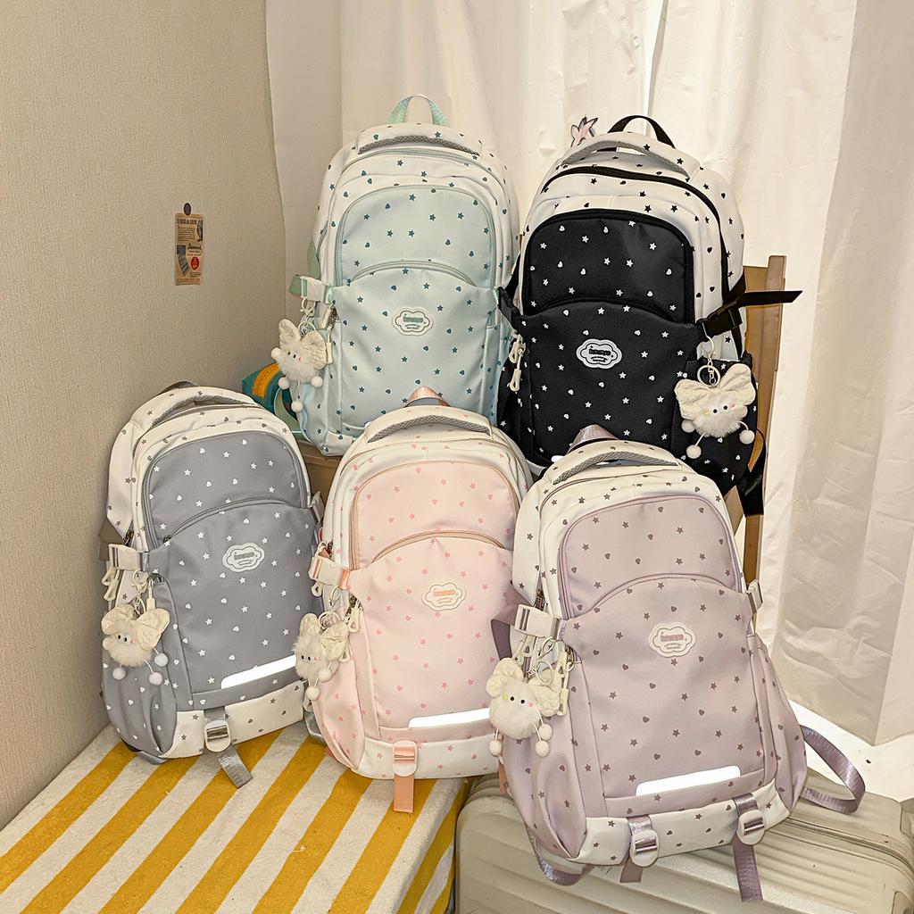 Schoolbag High-value schoolbag for female junior high school students and high school students Korean version ins niche backpack for female