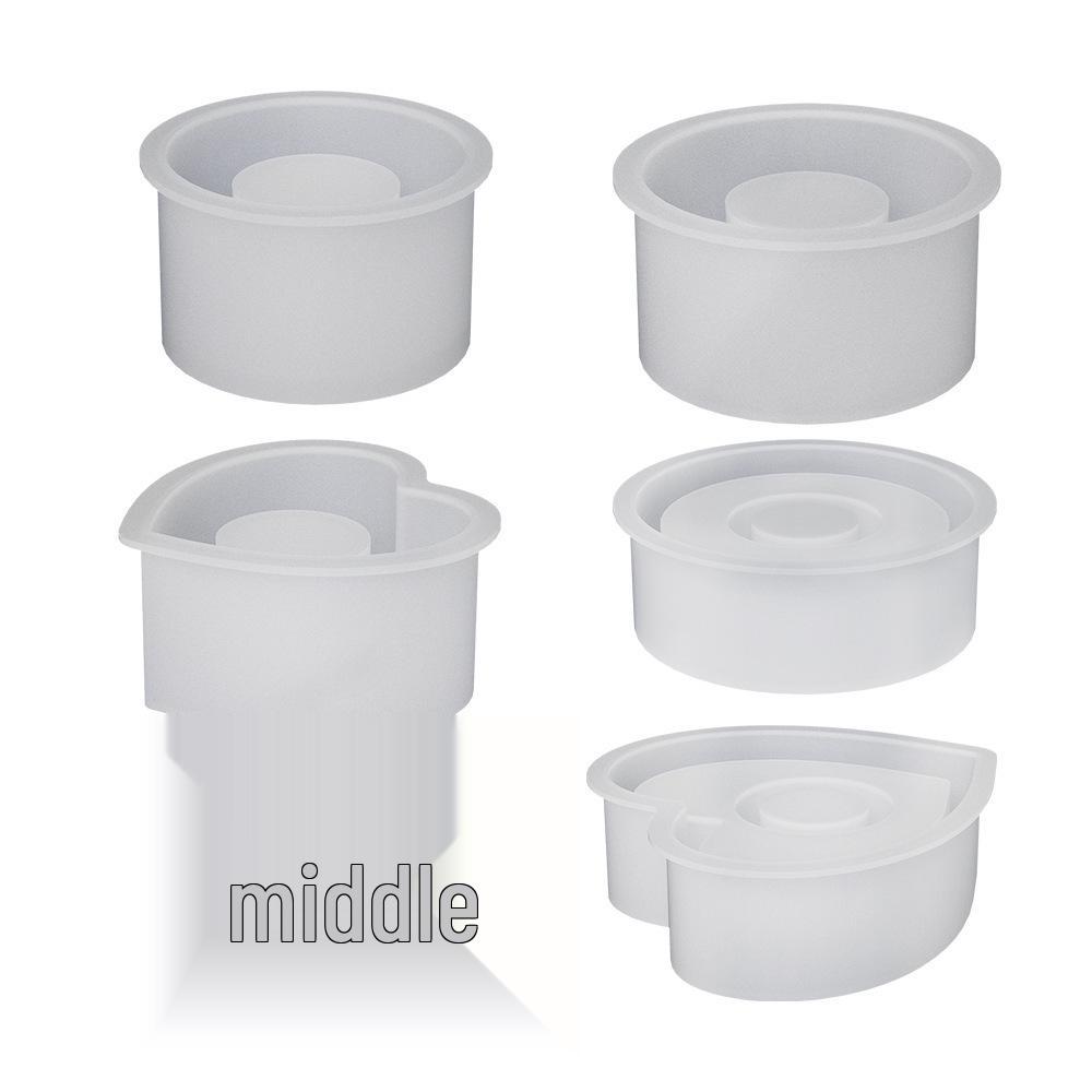 Heart-Shaped Silicone Mold for Epoxy Resin Aroma Candle Holder