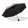 My Melody,Bow Automatic Folding Umbrella Simple 8 Rib Design, Bright Cartoon Pattern, Durable Iron Frame, Suitable For Travel, Outdoor, Beac