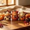 Indoor Autumn Room Decorations 3PCS Rustic Harvest Wooden Ornaments, Animal Designs Retro Vintage Distressed Wood Crafts Farmhouse Crafts, Decorative