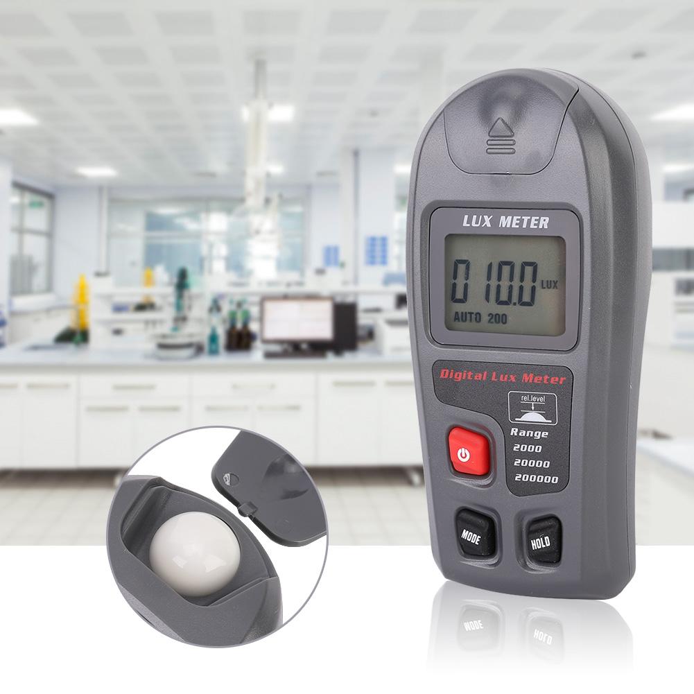 Handheld Digital Electronic Luxmeter Light Meter Illuminometer Photometer with 200,000 Range