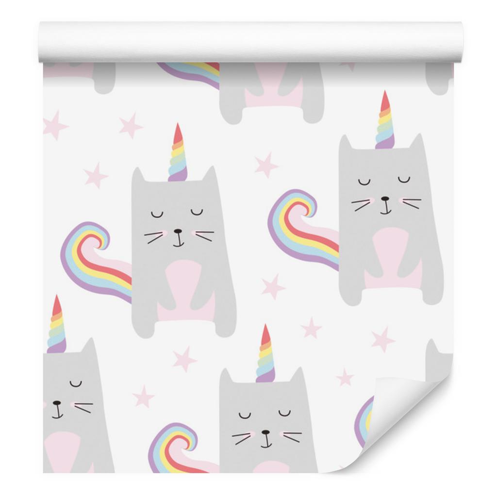 Animals wallpaper kittens and stars for living room and bedroom 50x1000