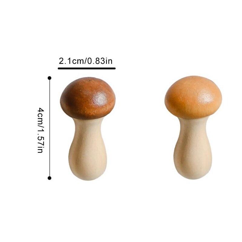 Daily Zakka Grocery Ancient Wood Mushroom Chopsticks Wooden Cute Chopsticks Mushroom Crafts Or Parts 3.9 * 2.1cm