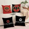 B-Bacardi Logo Kussensloop Zijdezacht Kort Pluche Met Onzichtbare Rits Stofdichte Bankkussenhoes Voor Huisdecoratie