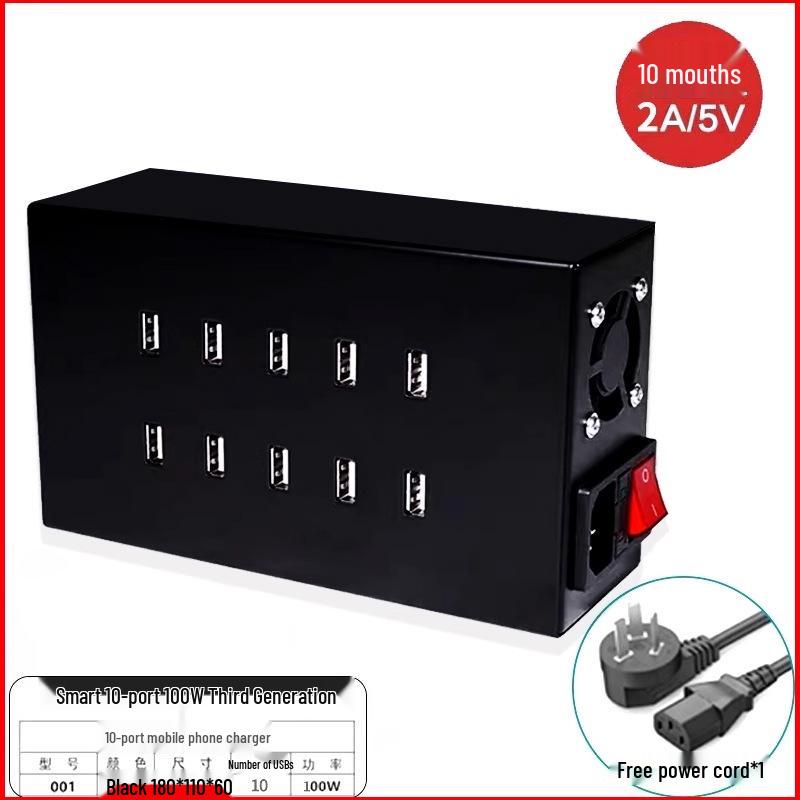 100-Port Multi-Device USB Charger with Diverse Model Compatibility