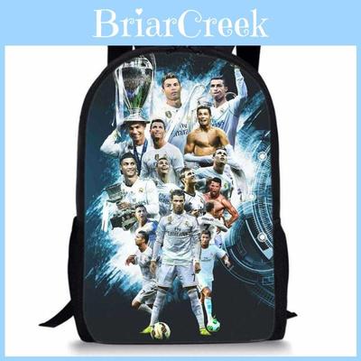 Cristiano Ronaldo Basketball Sports Backpack With Waterproof Polyester For Middle School Students