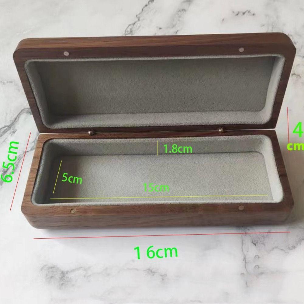 Outdoor Solid Wood Myopia Storage Box Glasses Case Wooden Case Black Walnut