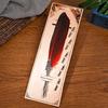 Multicolor Vintage Creative Feather Pen Nib Carved Flower Body Round Dip Water Pen Student Pen