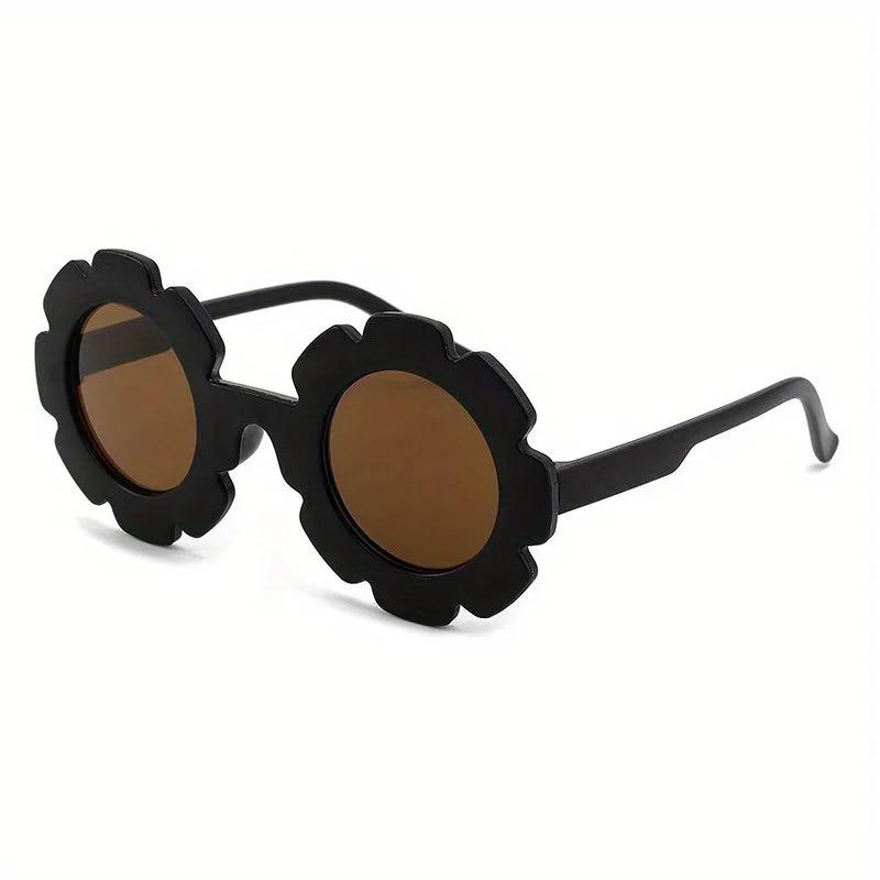 Fresh Cute Sweet Trendy Flower Round Fashion Sunglasses, Boys Girls Outdoor Sports Vacation Travel Supply Photo Prop Eyewear