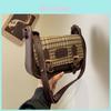 Fashionable Street Style 2024 Winter Plaid Shoulder Bag For Daily Outfits In Green Plaid Brown