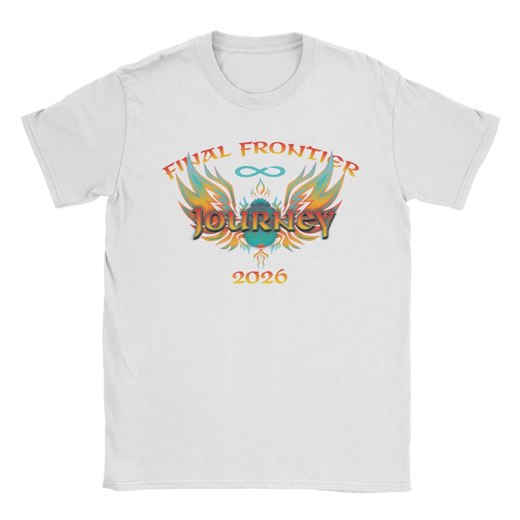 Journey Final Frontier Tour 2026 TShirts for Men Novelty Cotton Tees Round Collar Short Sleeve T Shirts New Arrival Clothing