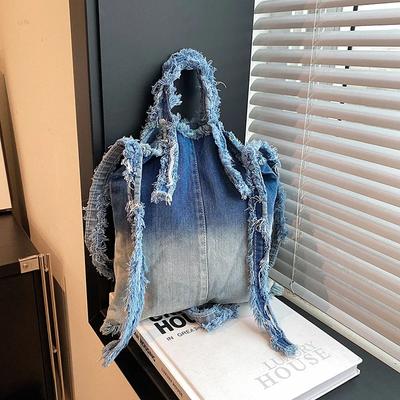 Velkokapacitní džínové crossbody kabelky pro mladé pro ženy všestranné kabelky přes rameno jednoduché závěsné kabelky vysoká kvalita nové