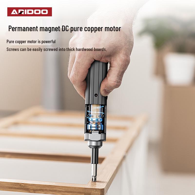 Rechargeable Mini German Electric Screwdriver Set - Handheld Lithium Battery Tool for Small Household Tasks