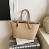 Retro simple handbag large capacity casual versatile texture tote bag niche versatile underarm shoulder bag