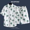 Men's Hawaiian Style Floral Summer Short Sleeve Shirt & Shorts Set