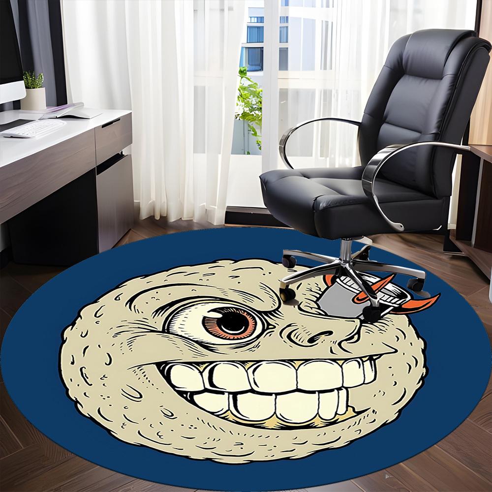 1pc Monster Beverage Office Round Area Rug, Under Office Chairs Bedroom Living Room Home Decor, Room Deco, Available In Various Sizes