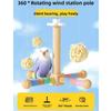 360° drehbar rotierende Windmühle Vogelstange farbenfrohes Design bissfeste Konstruktion Papageien Spielgestell einfach zu montieren