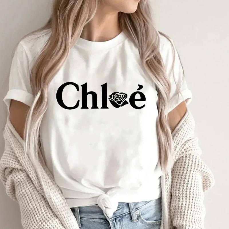 

High Quality T-shirt Summer Luxury Brand Alphabet Print T-shirt Women s Fashion Graphic Women s Top Street Women s Shirt XS белый