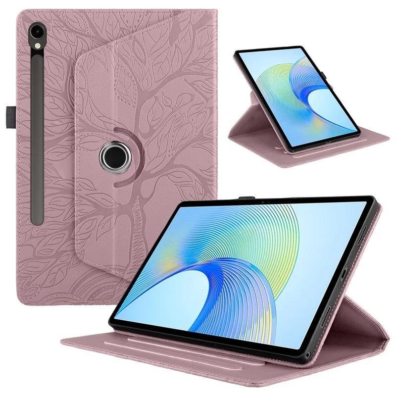 Funda For Samsung Galaxy Tab S10 FE Case 10.9" S9 FE Cover Tablet 360 Rotating Embossed Tree Funda Sm-x520 X526b SM-X510 X516B