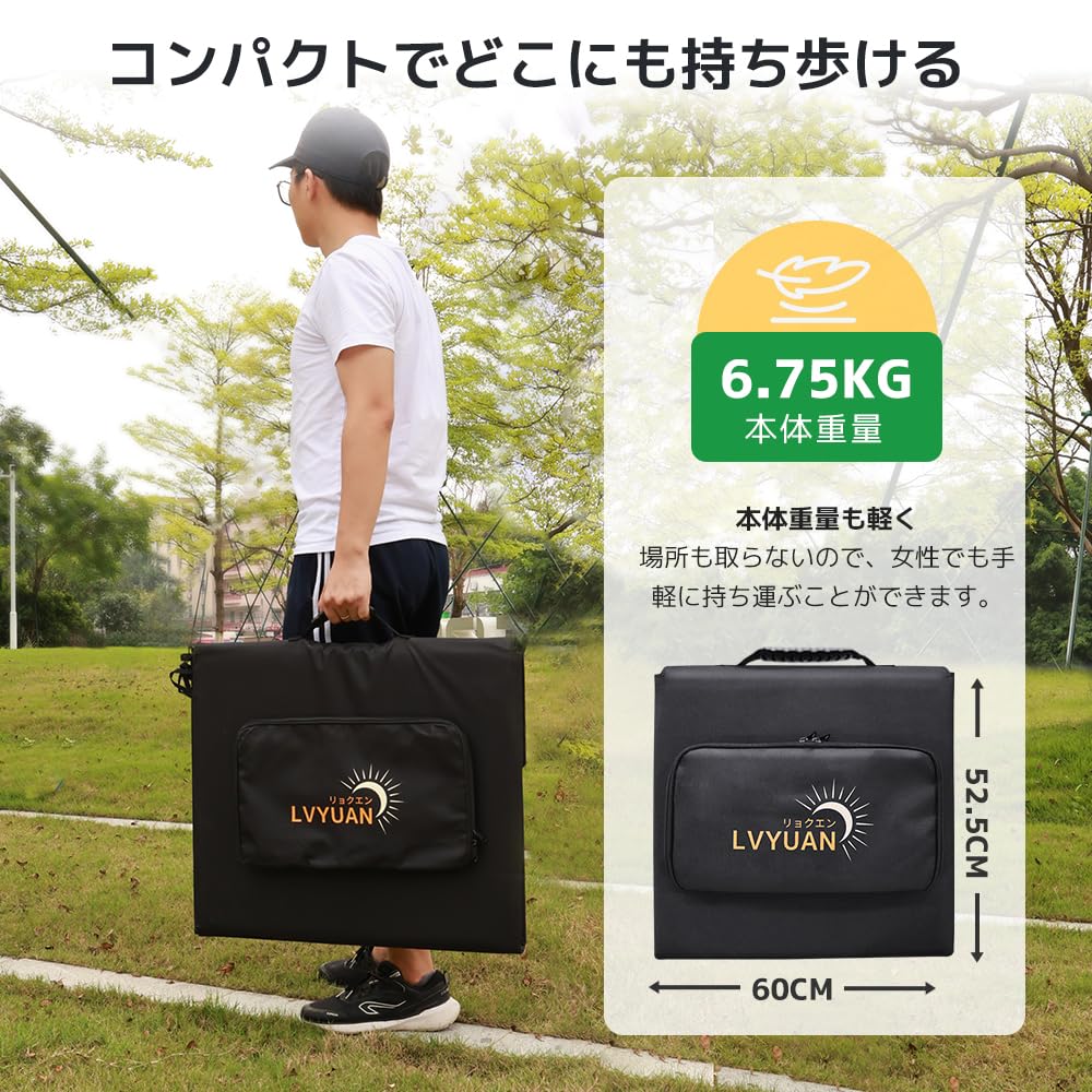 LVYUAN 300W Foldable Solar Portable Power Solar and IP64 Waterproof and High Output Conversion Portable for Outdoor and Car Use Panel, Supply,