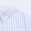 Women's New European and American Fashion Striped Shirt Long-sleeved Midi Dress