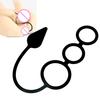 Relax Body Men Time Delay Three Ring Cock Penis Lock Anal Butt Plug Prostate Massager Adult Productss