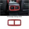 For Dodge Challenger 2015-19 Red Carbon Rear Seat Air Vent Outlet AC Frame Cover