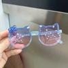New Children Cute Kitty Sunglasses Acrylic Bow Outdoor UV Protection Sun Glasses Baby Girls Classic Kids Boy UV400 Eyewear