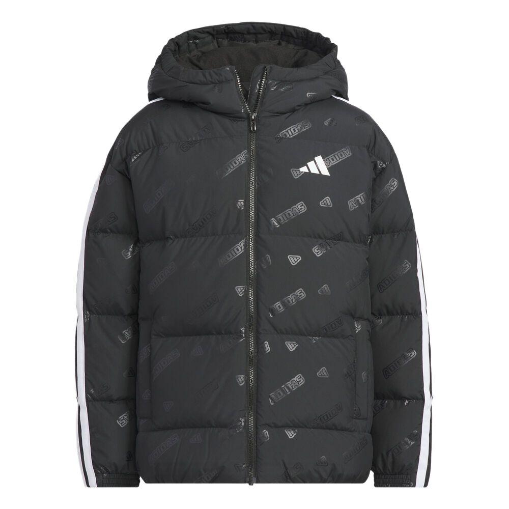 Adidas Пуховик Спортивный Полосатый Буква Длинный Рукав Детский Детский Куртки KC5919 110