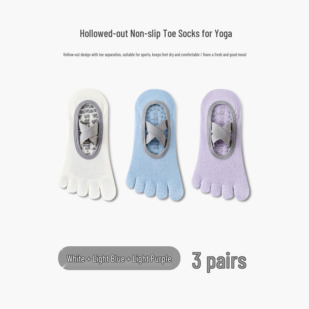 Women's Non-Slip Five-Toe Yoga & Pilates Socks - Summer Thin Fitness Floor Socks