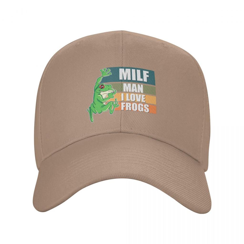 Man I Love Frogs Milf Meme Art Baseball Caps Snapback Men Women Hats Outdoor Cap Streetwear Baseball Hat Casquette