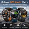 Outdoor Sport Smartwatch mit LED-Taschenlampe Kompass Bluetooth-Anrufen GPS