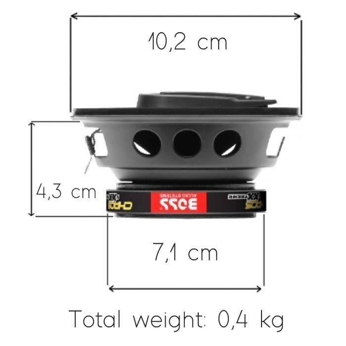 2 BOSS AUDIO SYSTEMS CH4230B 3-way Coaxial Speakers 10 Cm 4" 112.5 Watt Rms 225 Watt Max, Per Pair + 5 Free Stickers