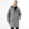 UNITED Long Down Coat with Hood Size Men's Water-Repellent (JP, Alphabet, 3L, Gray)