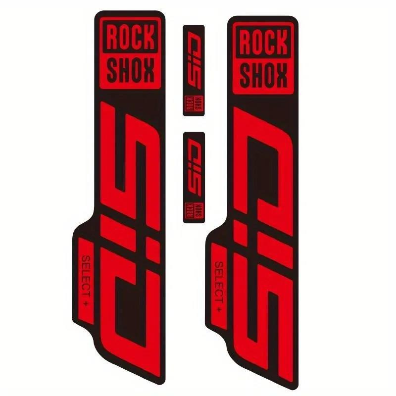 4 Bucăți ROCKSHOX SID SELECT + Autocolante Furcă Față - Autocolante Vinil Transparent Design Albastru și Portocaliu Protecție Durabilă Vopsea,