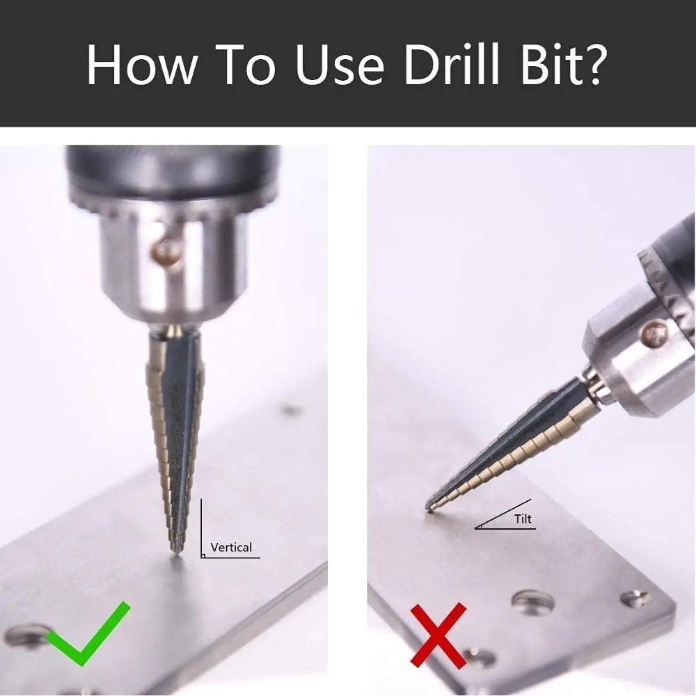 5Pcs Cobalt Titanium Step Drill Set 50 Sizes Drill Perforator Drilling Tools Set  Perforator Tool
