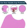 TUCKBOLD Car Magnetic Car Door Handle Scratch Protector 91x93-mm Anti-Scratch | Door Handle Protective Film Fiber Powder 4pcs