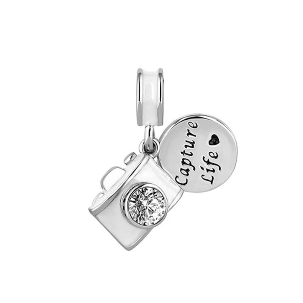 925 Silver Charm Bracelet DIY Jewelry Gift for Women with Guitar Dice Headphones Candy Pendant Fashion Accessories