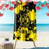 Custom Borussia Dortmund Print Beach Towel, Large Soft Quick Dry Towel for Beach Camping Swimming