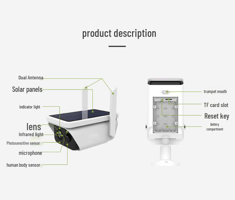 Icsee 4MP HD Solar Bullet Wireless Surveillance Camera with Remote Monitoring & Intercom