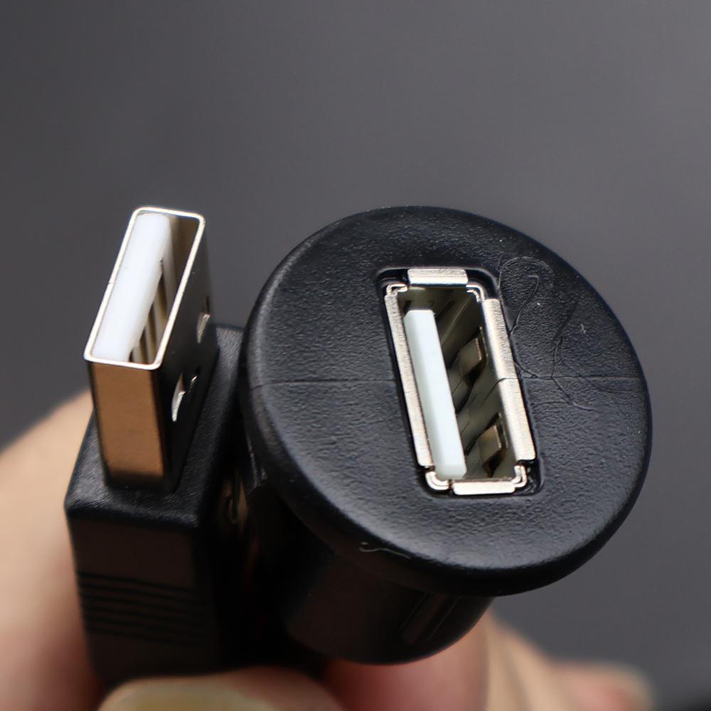 JCD Car Dashboard Installation Extension Cable USB2.0/3.0 Male to Female Socket Panel Single Dual Port Waterproof Line Adapter