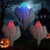 Luci LED di Halloween Decorazione Luminosa Appeso Fantasma Spaventoso per Porta Casa Infestata Portico Oggetti di Scena Escape Room Oggetti di Scena di Halloween