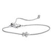 Yhpup Hot Style Stainless Steel Zirconia Flower Pendant Necklace Bracelet Bangle Earrings 18K Plated Golden Versatile Jewelry