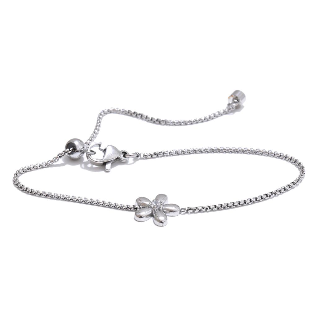 Yhpup Hot Style Stainless Steel Zirconia Flower Pendant Necklace Bracelet Bangle Earrings 18K Plated Golden Versatile Jewelry