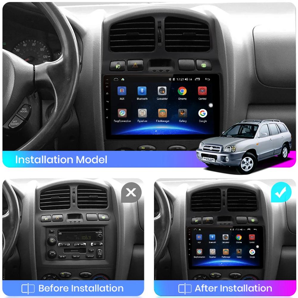 Android Auto Car Radio For Hyundai Santa Fe 2005-2015 Navigation GPS Multimedia Video Player Head Unit Wireless Carplay Stereo