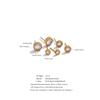 Yhpup Stainless Steel Cubic Zirconia Round Stud Earrings for Women Daily Versatile Delicate Charming Jewelry Anti Allergic Gift